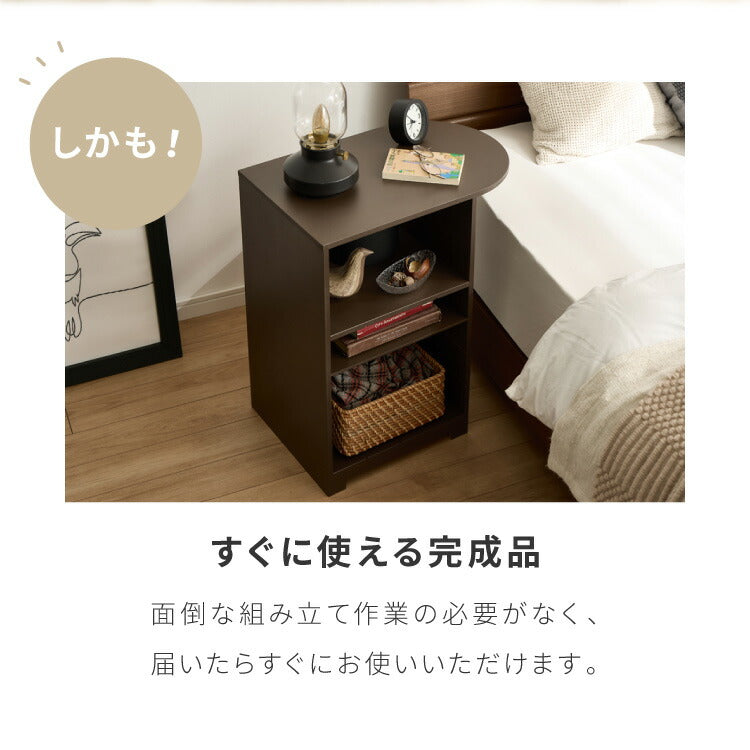 日本製 3way サイドテーブル 幅50cm レコードプレーヤー置けるレコードラック 稼働棚 4枚 多目的 ベッド 横テーブル ウッドテーブル 完成品(代引不可)