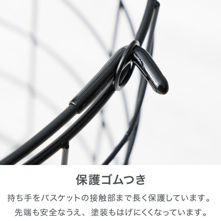 ランドリーバスケット 3段 木取っ手 角形 ランドリーワゴン 洗濯かご キャスター付き スリム スクエアタイプ ランドリーラック ランドリーボックス ワイヤーバスケット バスケット ランドリー収納