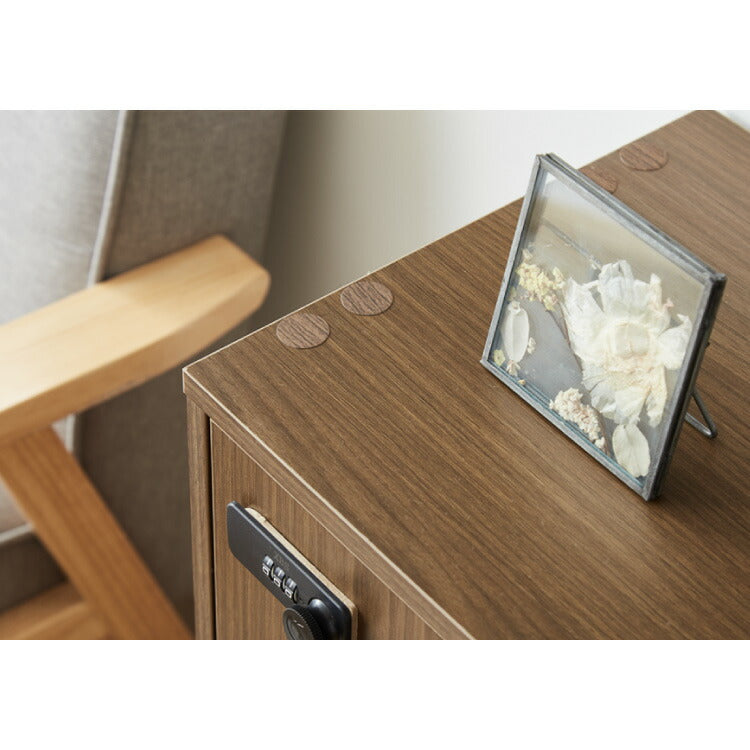 キューブボックス A4 木目 鍵付き 扉付き 幅35cm レイアウト自由自在 ダイヤル ダイヤル錠付きボックス 収納 収納ボックス 整理整頓 A4サイズ 本棚 ラック 収納ラック 鍵付きラック レイアウト自由