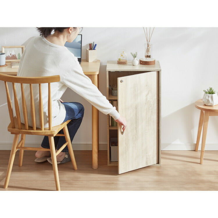 鍵付き収納ボックス 鍵付き 扉収納 可動棚 連結 本棚 シェルフ 収納家具 デスク ベッドサイド リビング ワンルーム 一人暮らし 新生活