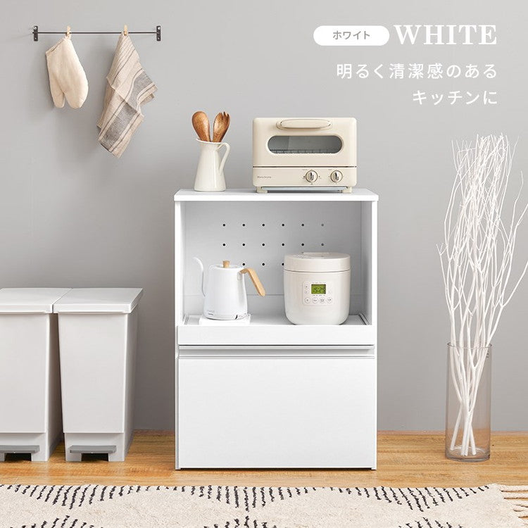 キッチンカウンター 幅60 収納庫タイプ 2口コンセント 深型ドロワー スリム×大容量 スライド棚 引き出し キッチン収納 キャビネット 食器棚 レンジ台 レンジボード キッチンボード おしゃれ(代引不可)