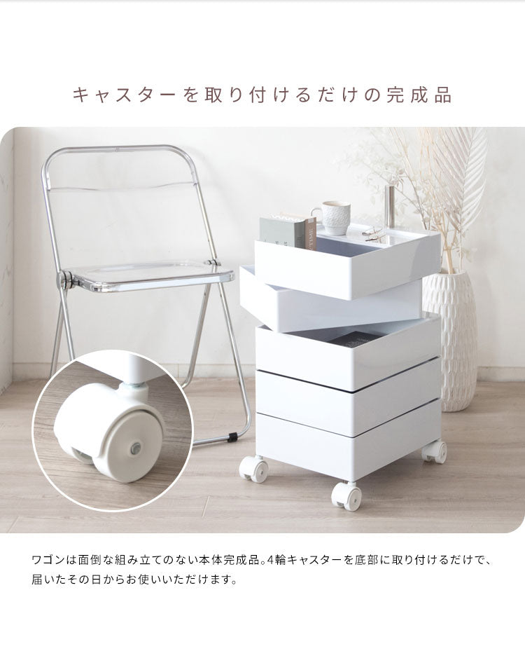 マルチワゴン Pluna プルーナ 7段 360度回転 スリムサイズ リビング キッチン 子ども部屋 コスメ収納 玄関 寝室 ランドリー キャスター付き かわいい 収納ワゴン ワゴン収納 多段ワゴン チェスト デスクワゴン リビングワゴン サイドラック(代引不可)