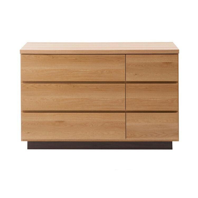 大川家具 日本製 完成品 float チェスト 幅120 ロータイプ ワイド タンス 箪笥 ナチュラル 茶 木目調 国産 ワイド 収納 衣類収納 和風 アンティーク ナチュラル 北欧 組み立て不要(代引不可)