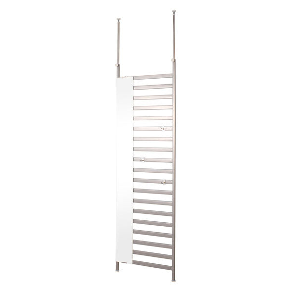 国産突っ張りミラー付パーテーション 幅60cm シルバー NJ-0068【storage0901】
