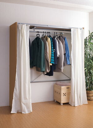 カーテン付きクロ-ゼットロッカー(スタンダードタイプ) ナチュラル色【storage0901】