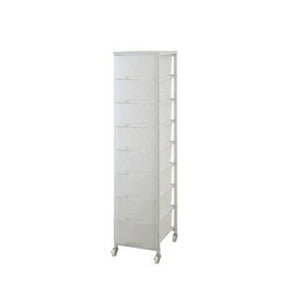 クローゼット 衣類収納 大量収納 大量収納プラスチックチェスト 1列×8段 ホワイト色【storage0901】