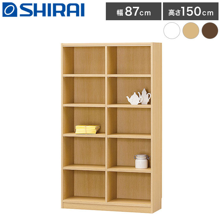 タナリオ 収納キャビネット 5段 幅87cm 奥行29cm 高さ150cm ワイド