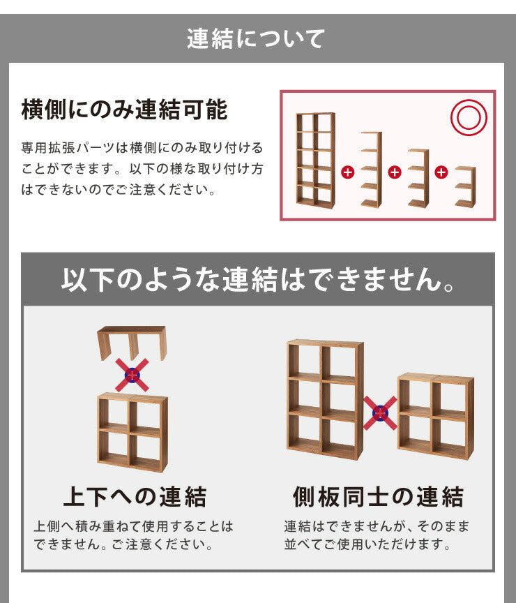 レクタックス 組み合わせオープンラック ラック 収納ラック シェルフ ナチュラル シンプル 収納 本棚 テレビボード TV台 AVボード 組みあわせ カスタム収納 収納棚 2段 二段 2×2(代引不可)