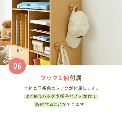 【完成品でお届け】ランドセルラック ワイド 幅60 キャスター付き 引き出し付き 日本製 ランドセル収納 本棚 収納 棚 教科書 学習ラック ランドセル ラック 教科書 入学準備 新生活 お祝い(代引不可)