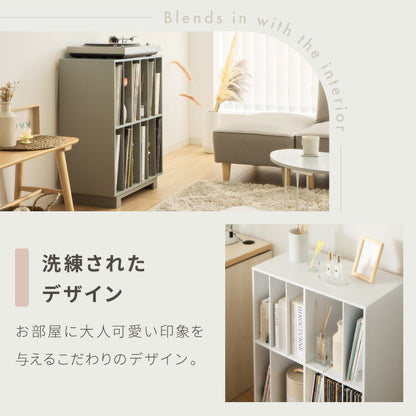 日本製 本段 全て稼働棚のレコードラック ディスプレイラック 大容量 ワインも置けるおしゃれラック 完成品 レコード cd コミック 収納 lp ラック 棚 キャビネット 大容量(代引不可)