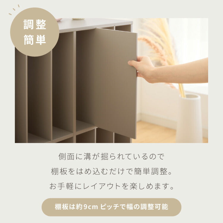 日本製 本段 全て稼働棚のレコードラック ディスプレイラック 大容量 ワインも置けるおしゃれラック 完成品 レコード cd コミック 収納 lp ラック 棚 キャビネット 大容量(代引不可)
