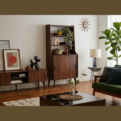 ベッドサイドテーブル サイドチェスト 幅40cm 引き出し モンキーポッド モンキーポッド材 サイドテーブル 天然木 木製 ミッドセンチュリー レトロ モダン 北欧 北欧モダン ヴィンテージ(代引不可)