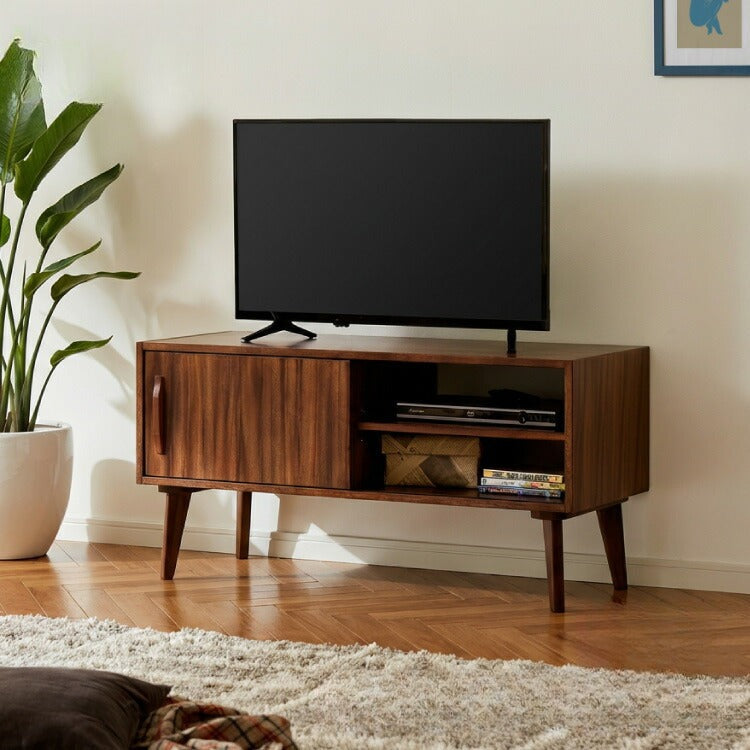 ローボード 幅100cm TVボード テレビボード サイドボード リビング モンキーポッド テレビ台 モンキーポッド材 天然木 木製 ミッドセンチュリー レトロ モダン 北欧 北欧モダン ヴィンテージ(代引不可)