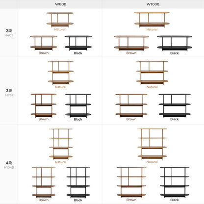 roomnhome バルトラウンドシェルフ ラック 2段 100cm ドレッサー 見せる収納 収納 サイドテーブル オープンラック デザインラック シェルフ スリム ディスプレイラック 本棚(代引不可)