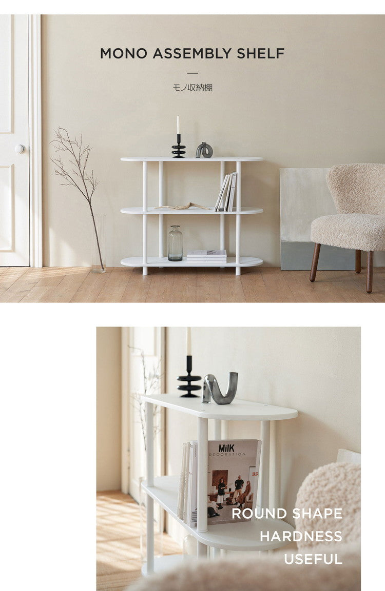 Roomnhome 収納棚 幅100cm 3段 モノ収納棚 ラック ドレッサー 見せる 