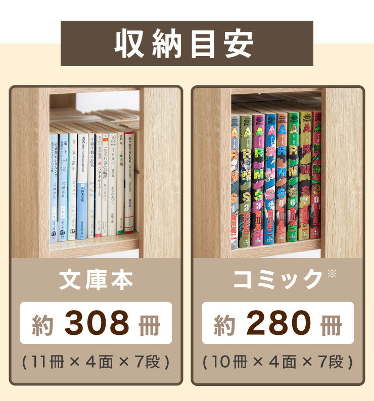 本棚 回転コミックラック 7段 CMRK-07 高さ159cm スリム 回転ラック 回転棚 本棚 書棚 回転収納 収納棚 本収納 コミックラック