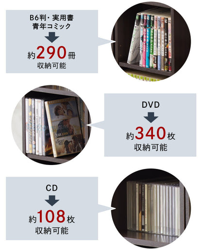 本棚 書棚 スライド式 幅90 シングル 4段 木製 コミックラック 漫画 書籍 収納 大容量 ブックシェルフ 木目 おしゃれ ブックラック 書斎棚