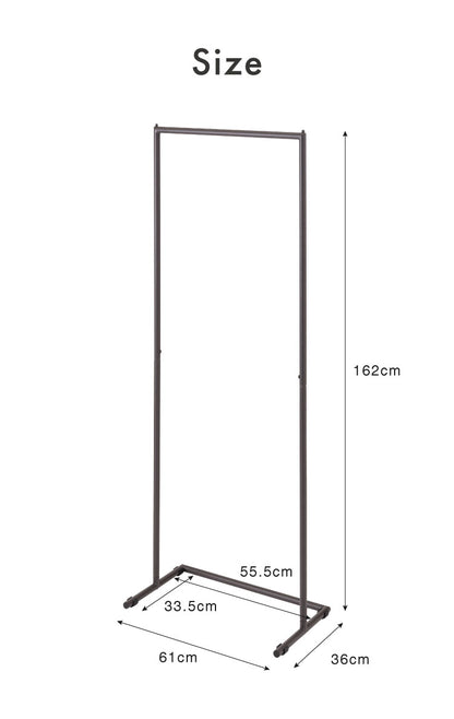 ハンガーラック スチール 幅61cm スリム シンプル おしゃれ 北欧 省スペース リビング ダイニング 洋服 コート ハンガー ラック シェルフ 玄関 寝室 洗濯干し コートハンガー 衣類収納(代引不可)