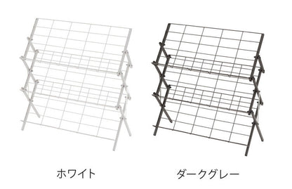 フォールディングシューズラック シューズラック 靴 くつ ラック シューズ スリム 玄関 収納 すっきり シンプル 省スペース スチール 金属 おしゃれ コンパクト 通気性 機能性 ストッパー付き 本棚(代引不可)