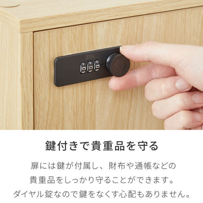 カラーボックス 2段 A4 木目 鍵付き 扉付き 幅35cm レイアウト自由自在 ダイヤル 収納 収納ボックス 整理整頓 カラーボックス2段 A4サイズ 本棚 ラック 収納ラック 鍵付きラック レイアウト自由