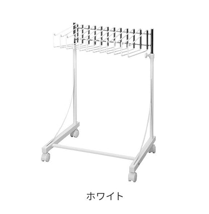 日本製 高さ伸縮スラックスハンガー 12本掛け スイング式 キャスター付き スラックス収納 ハンガーラック スリム 押入れ 押し入れ 収納 クローゼット パンツ ズボン ハンガー(代引不可)