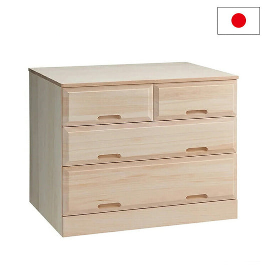 押入れ クローゼット収納 衣類収納 奥行60cm ロング総桐クローゼットチェストキャスター付き 幅75cm・3段 【日本製 大川家具 完成品】 引き出し収納 オシャレ 北欧 服 押入れ収納(代引不可)