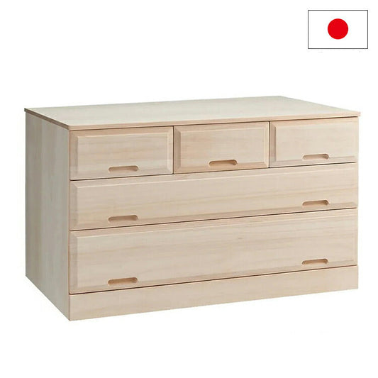 押入れ クローゼット収納 衣類収納 奥行60cm ロング総桐クローゼットチェスト キャスター付き 幅100cm・3段 【日本製 大川家具 完成品】 引き出し収納 オシャレ 北欧 服 押入れ収納(代引不可)