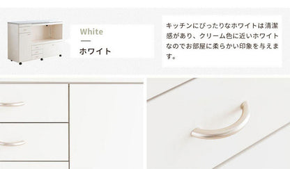日本製 キッチンカウンター ステンレス天板 完成品 幅90 間仕切りキャスター付き スライド棚 コンセント付き 食器棚 一人暮らし 国産 キッチンボード おしゃれ(代引不可)