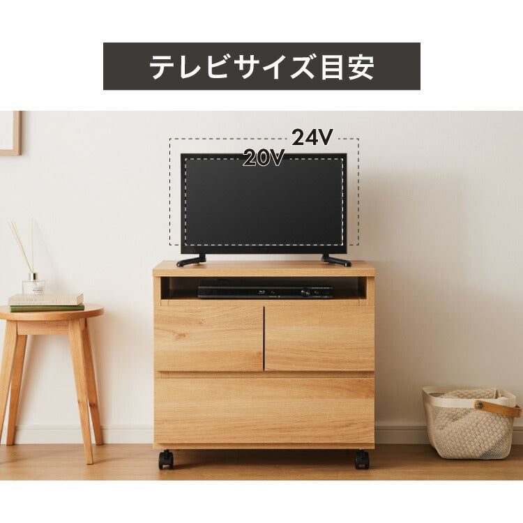 昇降式 テレビワゴン 幅60cm 55cm~67cmの昇降2段スライドレール キャスター付き 完成品