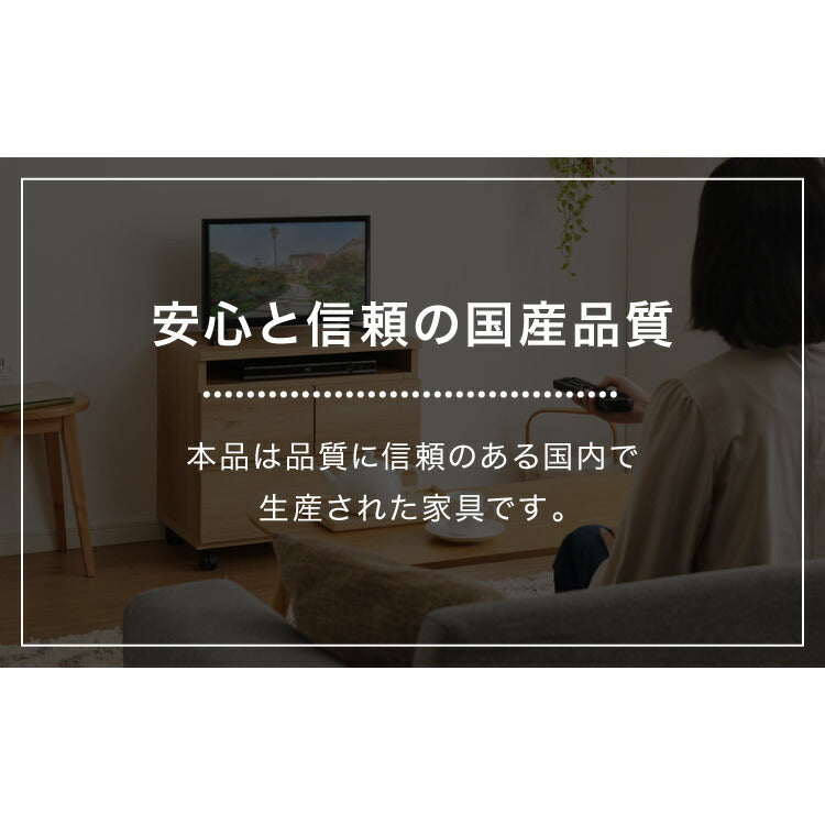 昇降式 テレビワゴン 幅60cm 55cm~67cmの昇降2段スライドレール キャスター付き 完成品