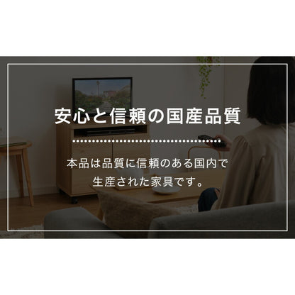 昇降式 テレビワゴン 幅60cm 55cm~67cmの昇降2段スライドレール キャスター付き 完成品