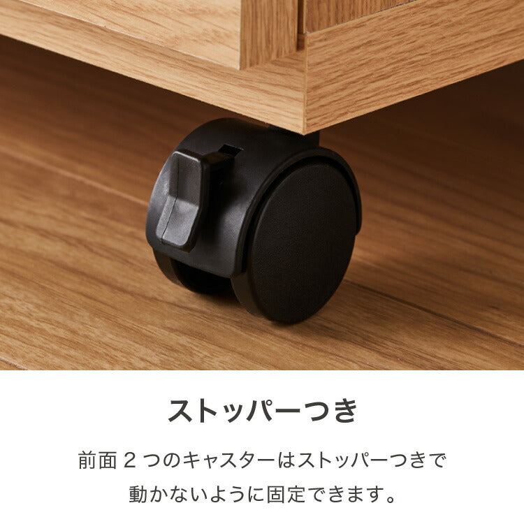 昇降式 テレビワゴン 幅80cm 55cm~67cmの昇降2段スライドレール キャスター付き 完成品