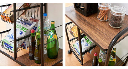 キッチンワゴン 幅56cm キャスター付き レンジ台 レンジボード レンジラック キッチンラック ラック キッチン収納 収納(代引不可)