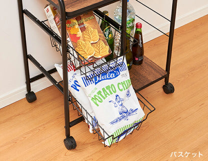 キッチンワゴン 幅56cm キャスター付き レンジ台 レンジボード レンジラック キッチンラック ラック キッチン収納 収納(代引不可)