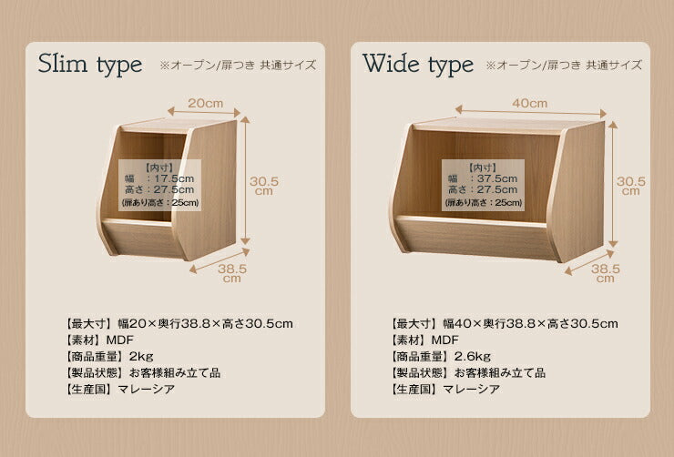 ブロックボックス Klotz スリムタイプ 扉付き 収納ボックス スタックボックス 収納ケース 箱 収納 ボックス スタッキング(代引不可)