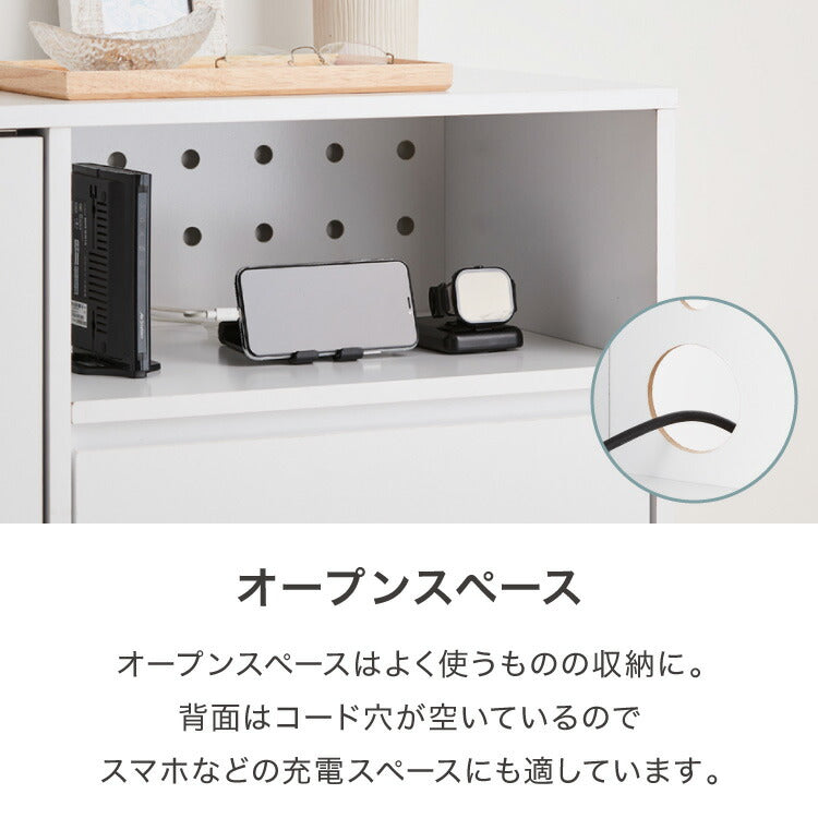 押入れ収納 キャビネット 幅80cm キャスター付き 引き出し付き 横開き収納 木目調 クローゼット リビングボード 電話台 テレビ台 チェスト ワゴン ラック 北欧風 おしゃれ リビング 寝室