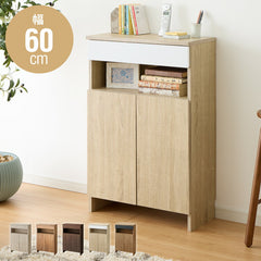 ルーター収納ボックス 電話台 Wi-Fi ラック 幅60 ケーブルボックス FAX台 木製 キャビネット 壁面収納 隙間収納 スリムラック 電源タップ コード収納 タップ収納 配線収納 コードボックス モデム