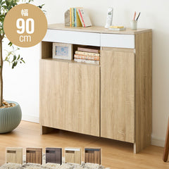 キャビネット 幅90 ルーター収納ボックス 電話台 Wi-Fi ラック スリムタイプ ケーブルボックス FAX台 木製 キャビネット 壁面収納 隙間収納 スリムラック 電源タップ コード収納 タップ収納 配線収納