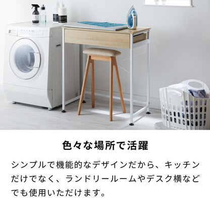 ゴミ箱上ラック 幅80cm 引出し付き 3分別タイプ ごみ箱上を有効活用 省スペース キッチンラック 作業台 作業スペース ごみ箱上ラック ゴミ箱上収納 ゴミ箱ラック ごみ箱ラック キッチン収納 スチール(代引不可)