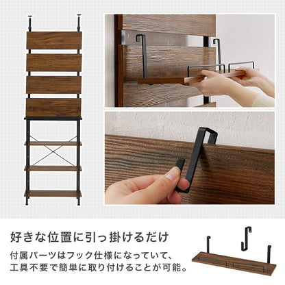 突っ張り薄型キッチンラック 幅60cm 壁面収納 スリム ウォールラック 突っ張りラック つっぱりラック 突っ張り棚 ラック 棚 北欧 おしゃれ(代引不可)
