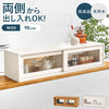 カウンター上収納 完成品 引き戸タイプ 幅90cm 天然木 ガラス キッチン収納 キッチンラック カウンター上 収納 マグカップ 食器 雑貨 卓上 収納 北欧 おしゃれ(代引不可)