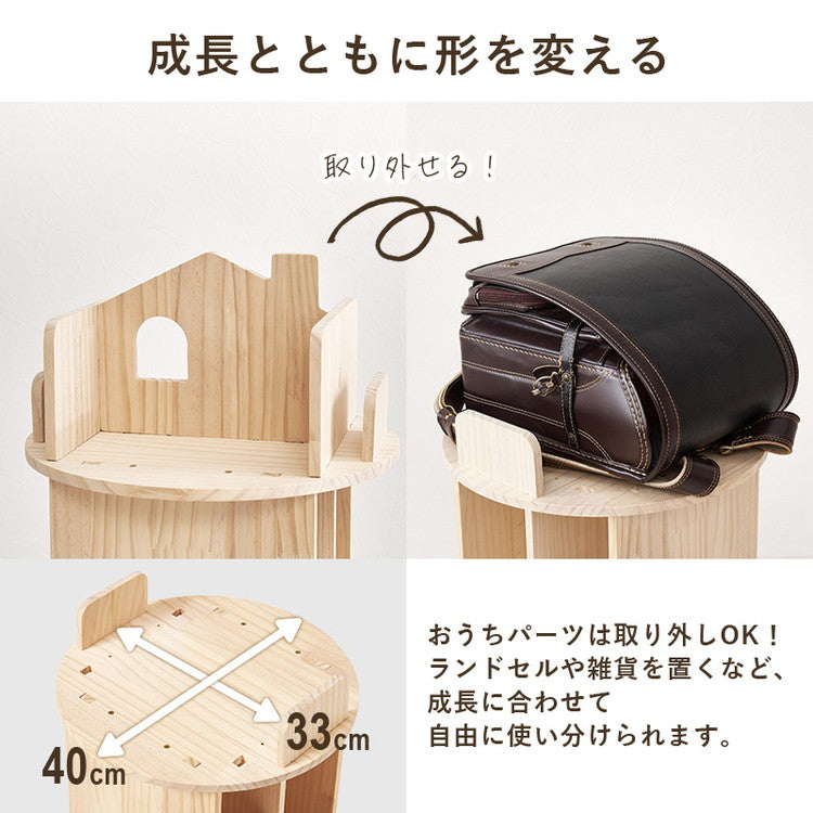 図鑑もOK 回転式本棚 3段 幅44cm 天然木 パイン材 360度回転 本棚 シェルフ ラック 棚 省スペース 絵本棚 回転本棚 回転ラック おしゃれ 子供部屋(代引不可)