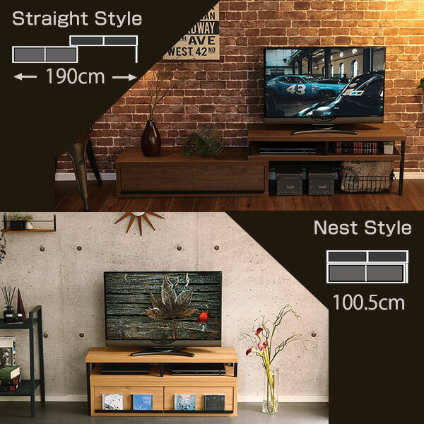 完成品 ヴィンテージ 伸縮式 テレビ台 ZEZEL ジゼル テレビボード ローボード テレビラック コンパクト 収納 シンプル かわいい 回転式 おしゃれ 北欧 西海岸(代引不可)