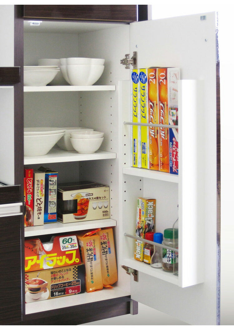 レンジボード 完成品 日本製 幅59×奥行45×高さ120cm レンジ台 MOISS加工 パントリー 収納 頑丈 食器棚 キッチン 収納(代引不可)