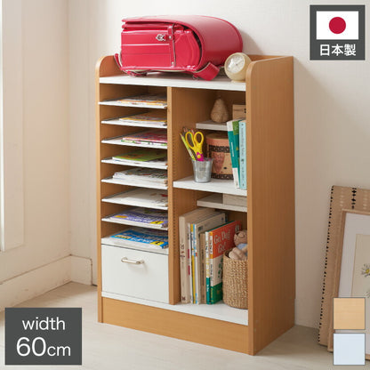 日本製 低ホルマリン ランドセルラック スリム 1cmピッチ調整 ランドセル収納 キャスター付き ランドセル置き おしゃれ 子供用 キッズ収納 キッズルーム 収納ワゴン (代引不可)