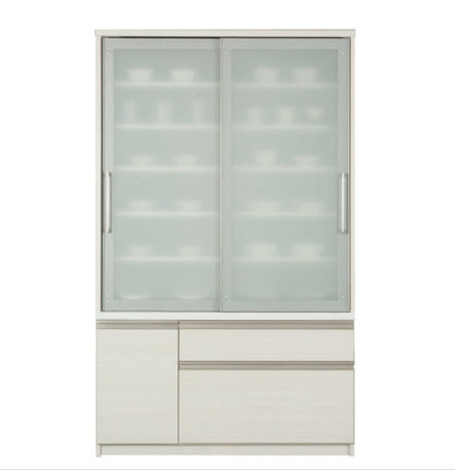 キッチンボード 日本製 完成品 MOISS加工 幅117.5×奥行46×高さ194.5cm オーバートラベルレール 採用 キッチン収納 収納(代引不可)