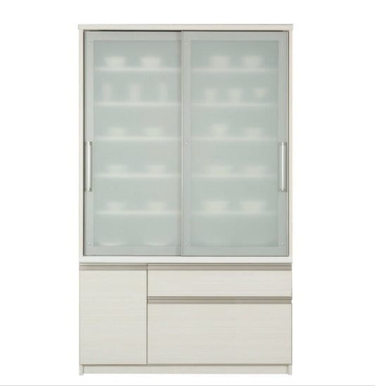 キッチンボード 日本製 完成品 MOISS加工 幅117.5×奥行46×高さ194.5cm オーバートラベルレール 採用 キッチン収納 収納(代引不可)