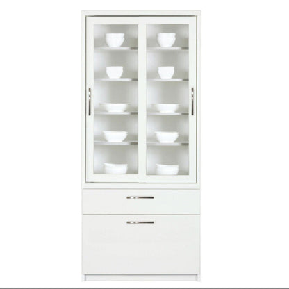 キッチンボード 日本製 完成品 MOISS加工 幅80×奥行47×高さ175cm キッチン収納 収納(代引不可)