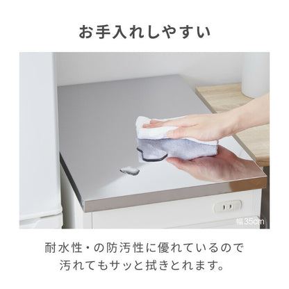 日本製 ステンレス天板 キッチン収納 幅35cm キャスター付き 扉タイプ コンセント付き シンクサイド収納 スリムラック モダンデザイン スリムラック キッチンストッカー 省スペース 隙間収納