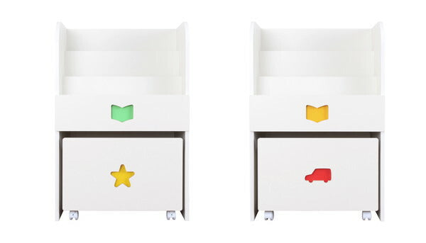完成品 日本製 キッズ用 収納ワゴントイボックス 絵本置き 絵本棚 本棚 ブックラック 国産 おもちゃ箱 収納 マガジンラック おもちゃ入れ(代引不可)